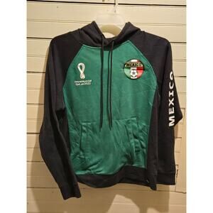 FIFA World Cup Mexico Hoodie Mens M Qatar 2022 Pullover Green Black Official